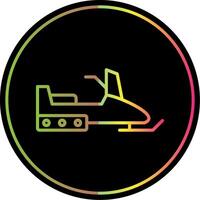 Snowmobile Line Gradient Due Color Icon Design vector