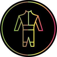 Wetsuit Line Gradient Due Color Icon Design vector