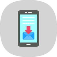 Mail Flat Curve Icon Design vector