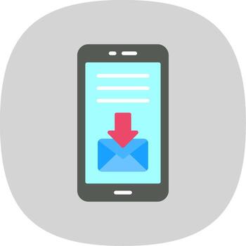 Mail Flat Curve Icon Design vector