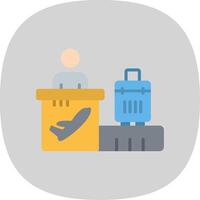 Airport Flat Curve Icon Design vector