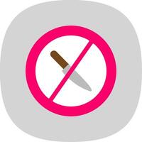 No Knife Flat Curve Icon Design vector