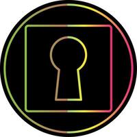 Keyhole Line Gradient Due Color Icon Design vector