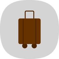 Luggage Flat Curve Icon Design vector