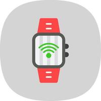 Wi-fi Flat Curve Icon Design vector