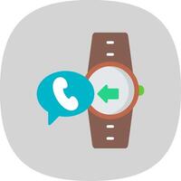 Incoming Call Flat Curve Icon Design vector