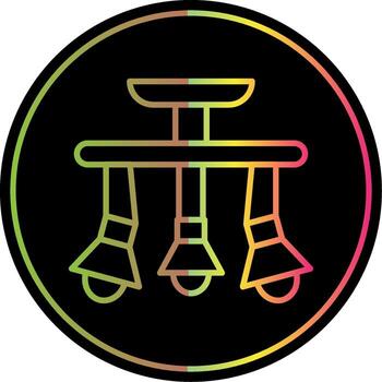 Spotlight Line Gradient Due Color Icon Design vector