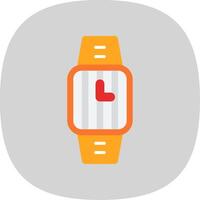 reloj plano curva icono diseño vector