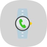 Incoming Call Flat Curve Icon Design vector