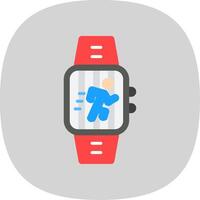 Running Flat Curve Icon Design vector