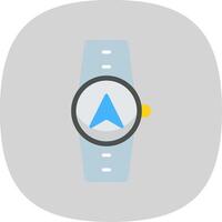 Gps Navigation Flat Curve Icon Design vector