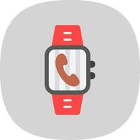 Incoming Call Flat Curve Icon Design vector