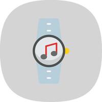 Music Flat Curve Icon Design vector