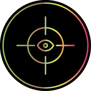 Spyhole Line Gradient Due Color Icon Design vector