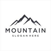 plantilla de diseño de logotipo de montaña negra vector