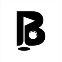 initial letter B golf logo design template. vector