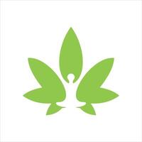 body zen yoga with leaf lotus logo design vector