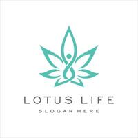 lotus flower luxury logo design template vector