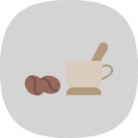 Coffee Flat Curve Icon Design vector