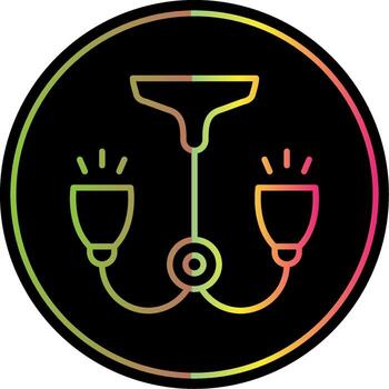 Lamp Line Gradient Due Color Icon Design vector