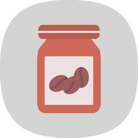 Beans Jar Flat Curve Icon Design vector