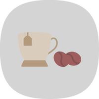 café taza plano curva icono diseño vector