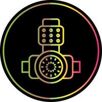 Head Light Line Gradient Due Color Icon Design vector