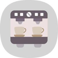 Coffee Machine Flat Curve Icon Design vector