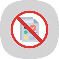Prohibited Sign Flat Curve Icon Design vector