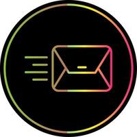 Envelope Line Gradient Due Color Icon Design vector