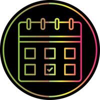 Planner Line Gradient Due Color Icon Design vector