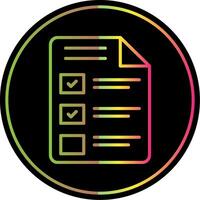 Checklist Line Gradient Due Color Icon Design vector