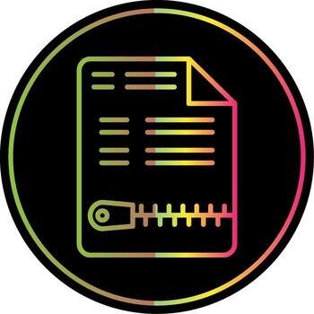 Código Postal archivo línea degradado debido color icono diseño vector