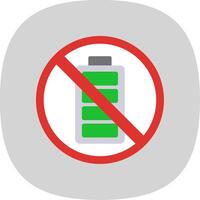 Prohibited Sign Flat Curve Icon Design vector