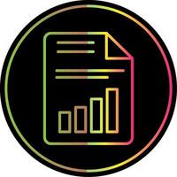 Document Line Gradient Due Color Icon Design vector