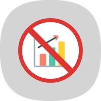 Prohibited Sign Flat Curve Icon Design vector