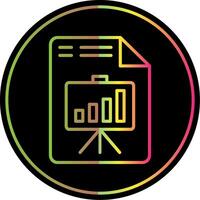 Presentation Line Gradient Due Color Icon Design vector