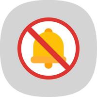 Prohibited Sign Flat Curve Icon Design vector