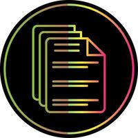 Documents Line Gradient Due Color Icon Design vector