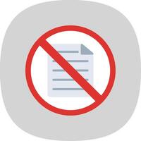 Prohibited Sign Flat Curve Icon Design vector