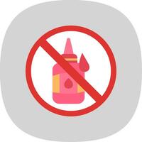 Prohibited Sign Flat Curve Icon Design vector