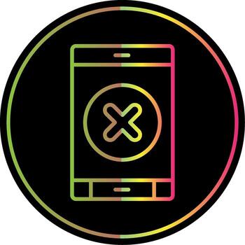 Eliminar botón línea degradado debido color icono diseño vector