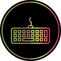 teclado línea degradado debido color icono diseño vector