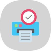 Printer Flat Curve Icon Design vector