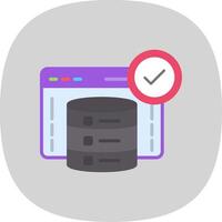 Server Flat Curve Icon Design vector