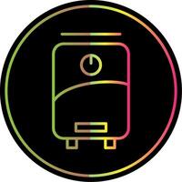 Water Heater Line Gradient Due Color Icon Design vector