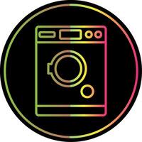 Tumble Dryer Line Gradient Due Color Icon Design vector