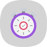 Stopwatch Flat Curve Icon Design vector