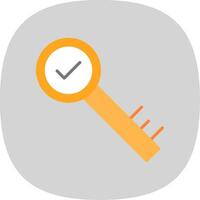 Key Flat Curve Icon Design vector