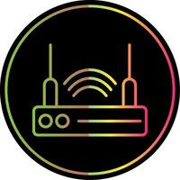 Router Device Line Gradient Due Color Icon Design vector